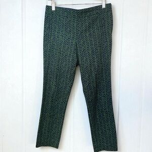 Cartonnier Green Patterned Ankle Pants